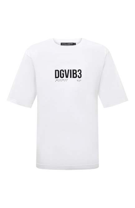 Мужская хлопковая футболка dgvib3 DOLCE & GABBANA белого цвета по цене 64650 руб., арт. G8PB8T/G7K3F | Фото 1