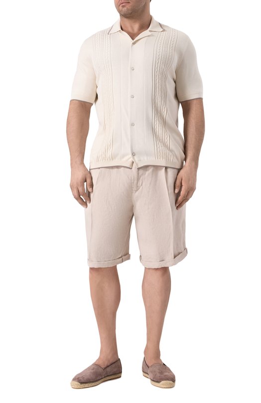 Хлопковая рубашка Brunello Cucinelli M29203415 Белый  M29203415 Фото 2