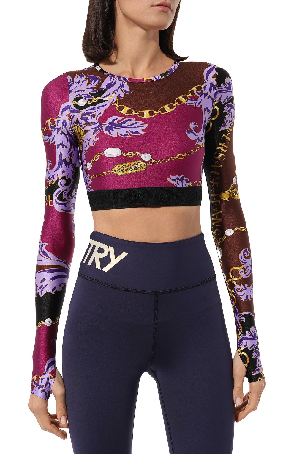 Топ VERSACE JEANS COUTURE разноцветного цвета по цене 19950 руб., арт. 75HAH218/JS203, фото 3 Топ VERSACE JEANS COUTURE, арт. 75HAH218/JS203, фото 3