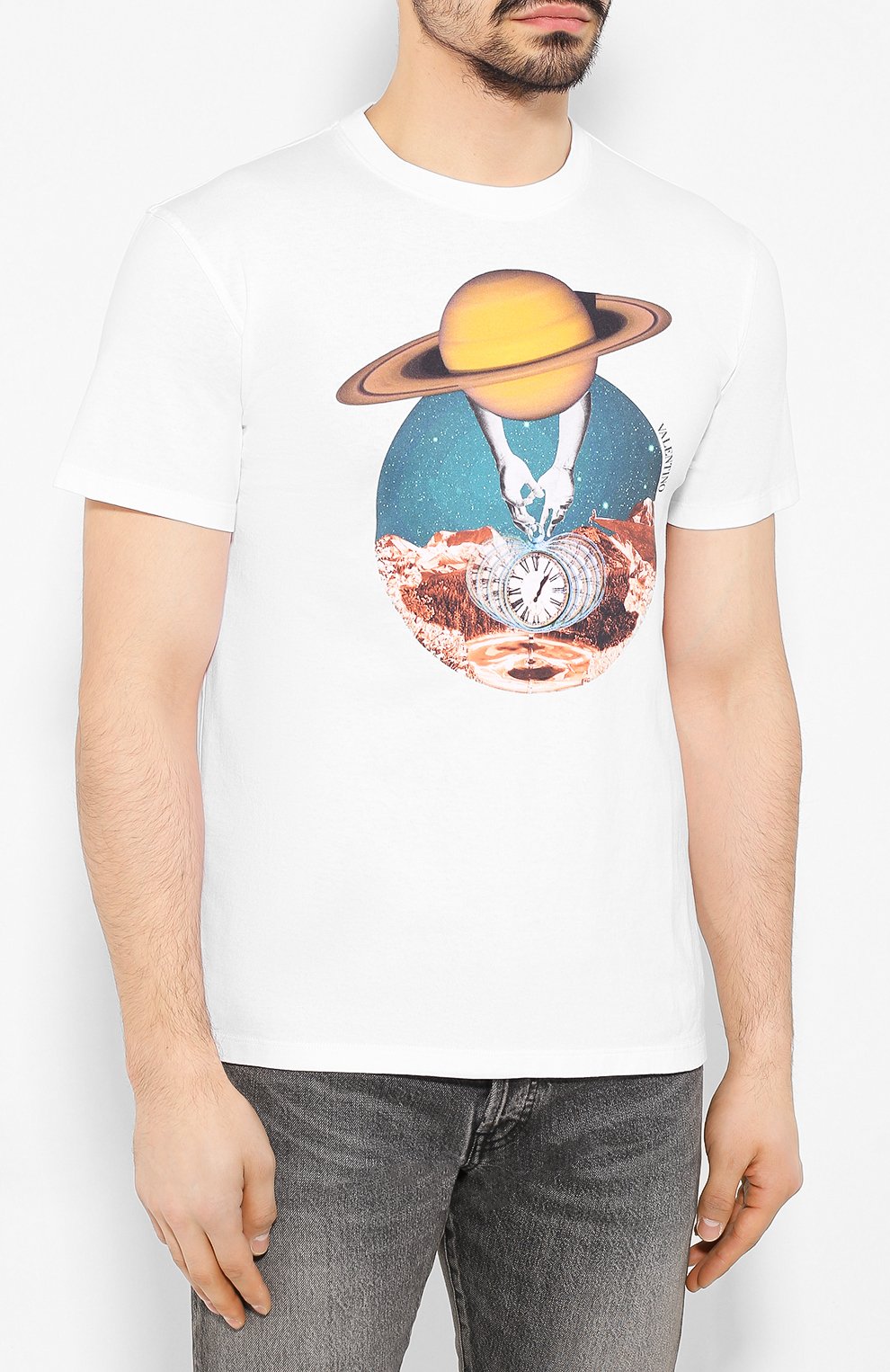 Хлопковая футболка VALENTINO, арт. TV3MG04P60M, фото 3