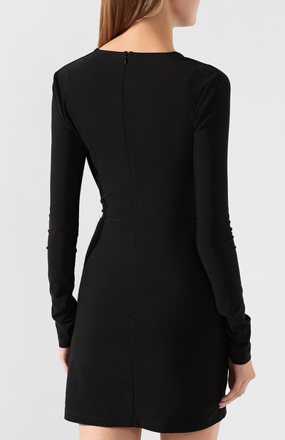 Платье из вискозы OFF-WHITE черного цвета по цене 53100 руб., арт. 0WDB176E19E021211001, фото 4 Платье из вискозы OFF-WHITE, арт. 0WDB176E19E021211001, фото 4