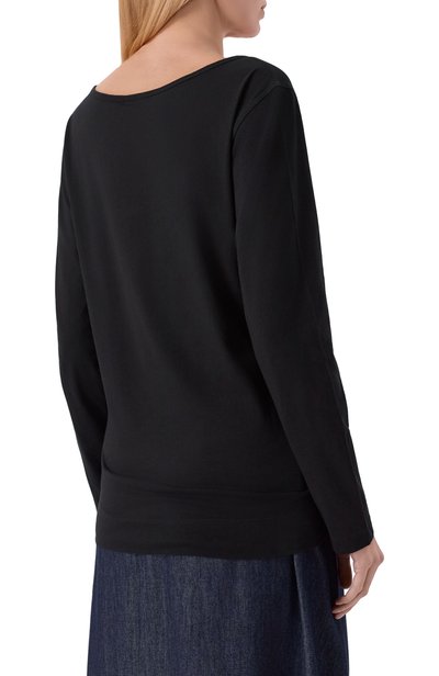 Хлопковый лонгслив DRIES VAN NOTEN черного цвета по цене 37850 руб., арт. 131112/4607, фото 4 Хлопковый лонгслив DRIES VAN NOTEN, арт. 131112/4607, фото 4
