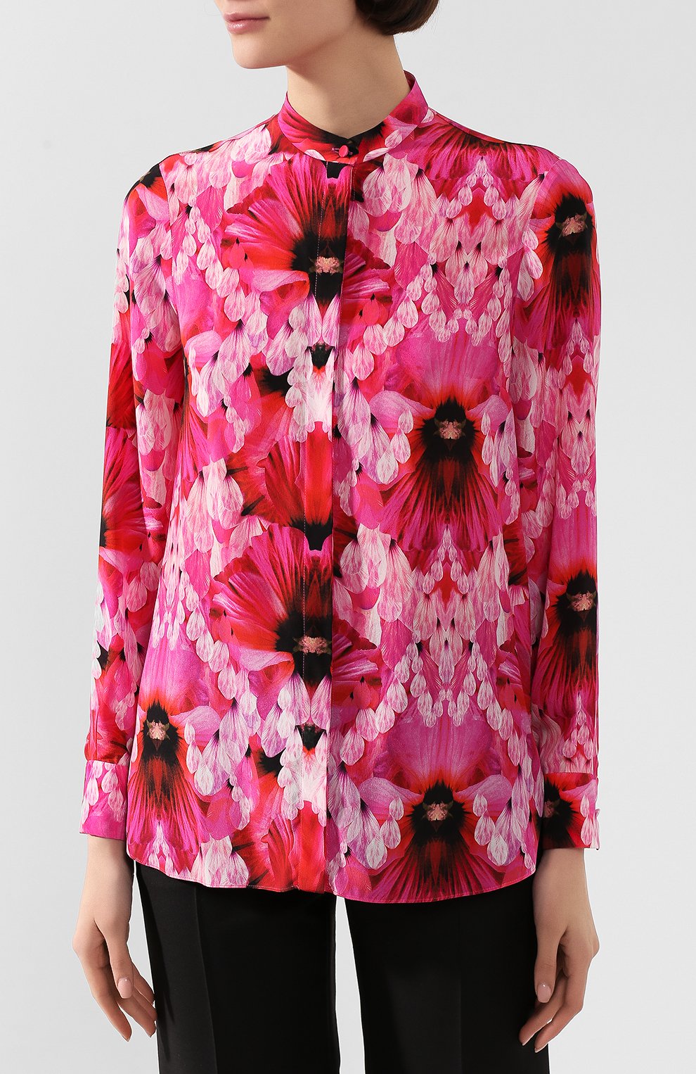 Шелковая рубашка ALEXANDER MCQUEEN, арт. 610772/QCABE, фото 3