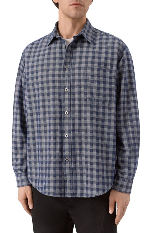 Хлопковая рубашка HUGO Blue 50556347 Синий  50556347 Фото 3