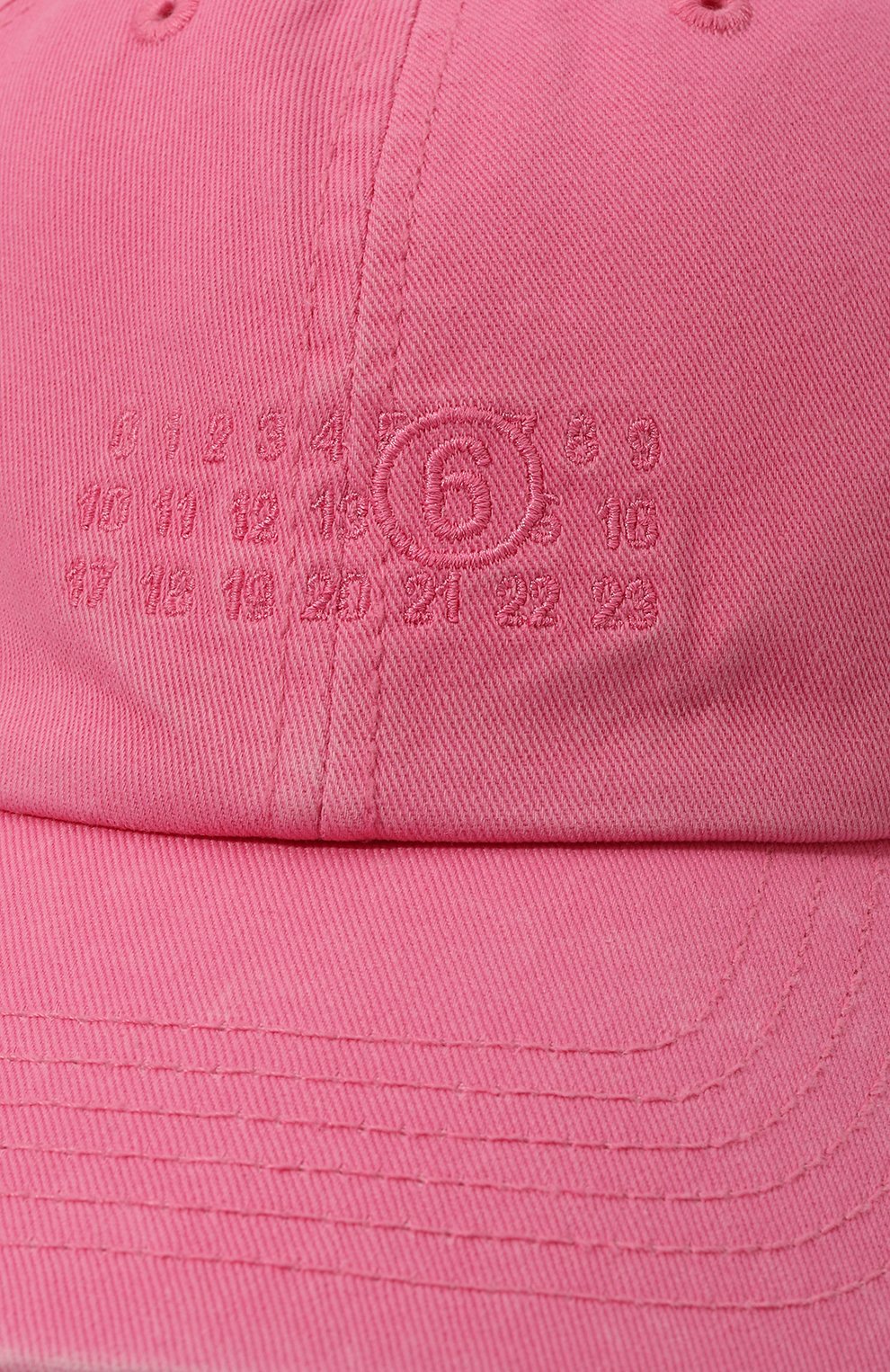 Хлопковая бейсболка MM6 розового цвета по цене 22950 руб., арт. SH0TC0003/M35190, фото 4 Хлопковая бейсболка MM6, арт. SH0TC0003/M35190, фото 4