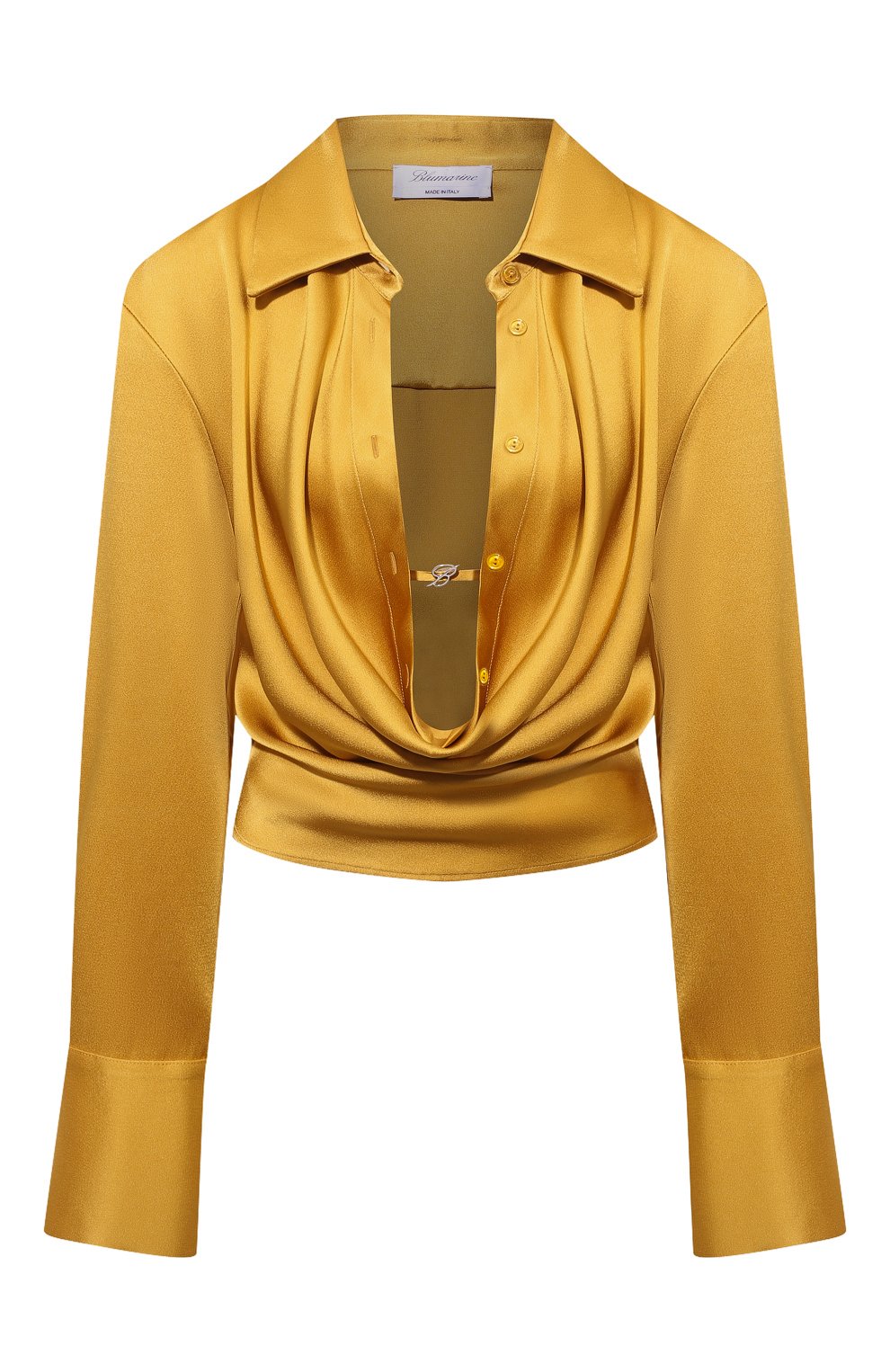 Блузка BLUMARINE золотого цвета по цене 78500 руб., арт. P422C243R, фото 1 Блузка BLUMARINE, арт. P422C243R, фото 1