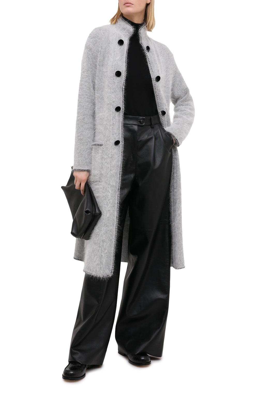 Кардиган из шерсти и кашемира GIORGIO ARMANI светло-серого цвета по цене 226500 руб., арт. 6HAL05/AMF7Z, фото 2 Кардиган из шерсти и кашемира GIORGIO ARMANI, арт. 6HAL05/AMF7Z, фото 2