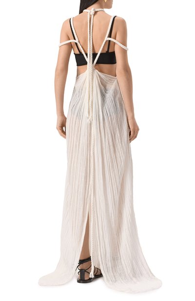 Хлопковое платье KASIA KULENTY молочного цвета по цене 79150 руб., арт. APHR0DITE G0WN, фото 4 Хлопковое платье KASIA KULENTY, арт. APHR0DITE G0WN, фото 4