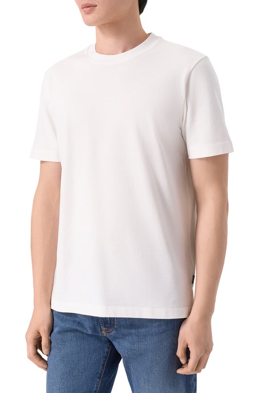 Хлопковая футболка BOSS 50555163 Белый  50555163 Фото 3