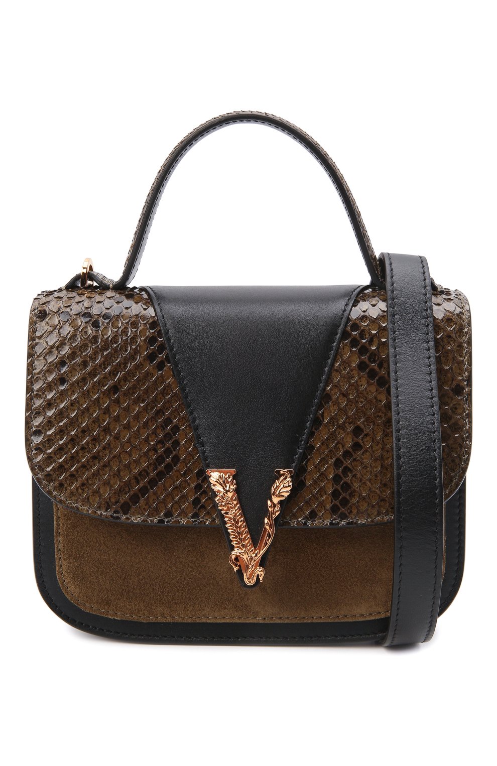 Сумка virtus из кожи питона VERSACE, арт. DBFH211/1A00829/PBIV, фото 6
