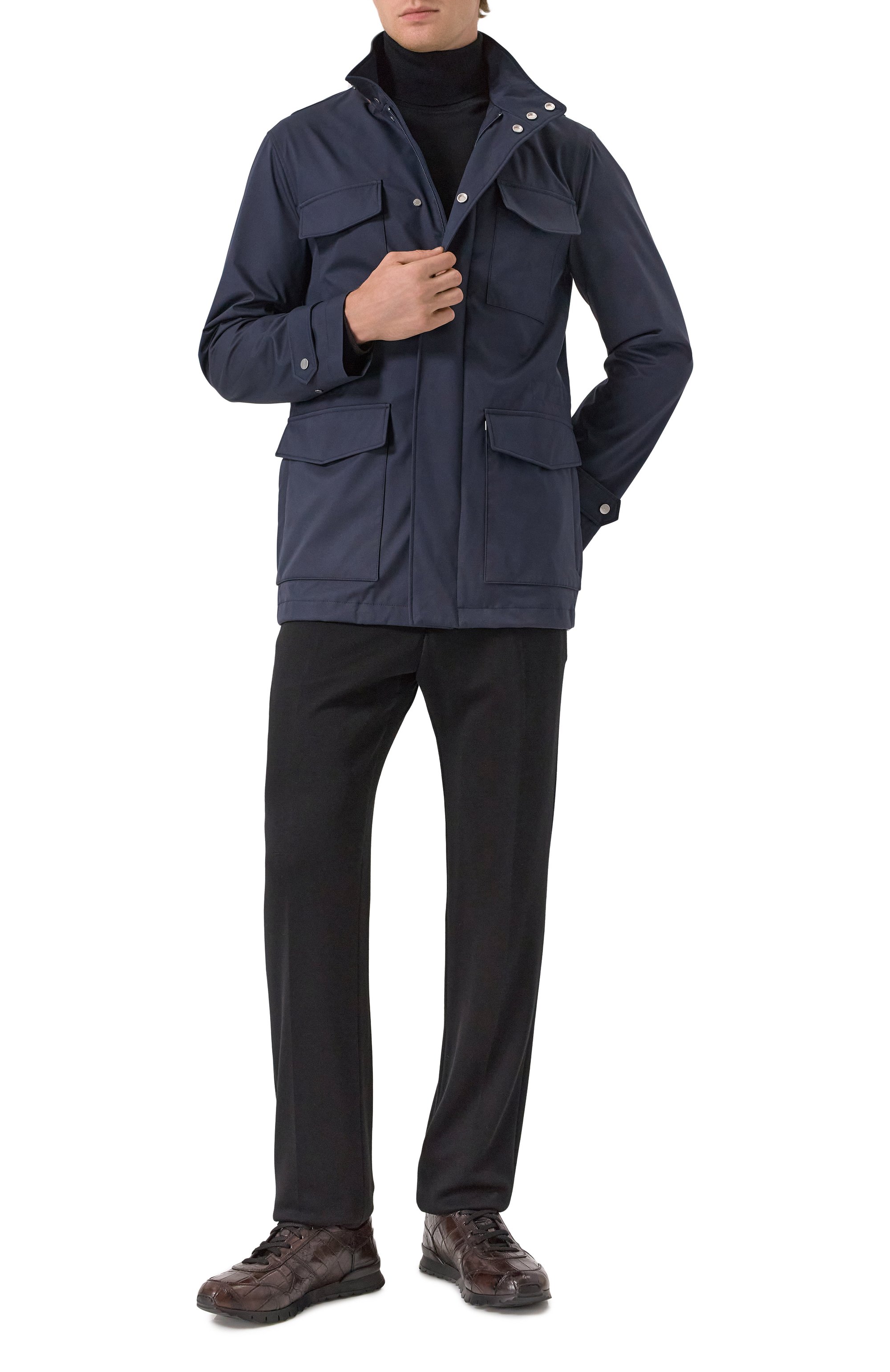 Кроссовки из кожи аллигатора KITON, арт. USSA114N0010221001, фото 2