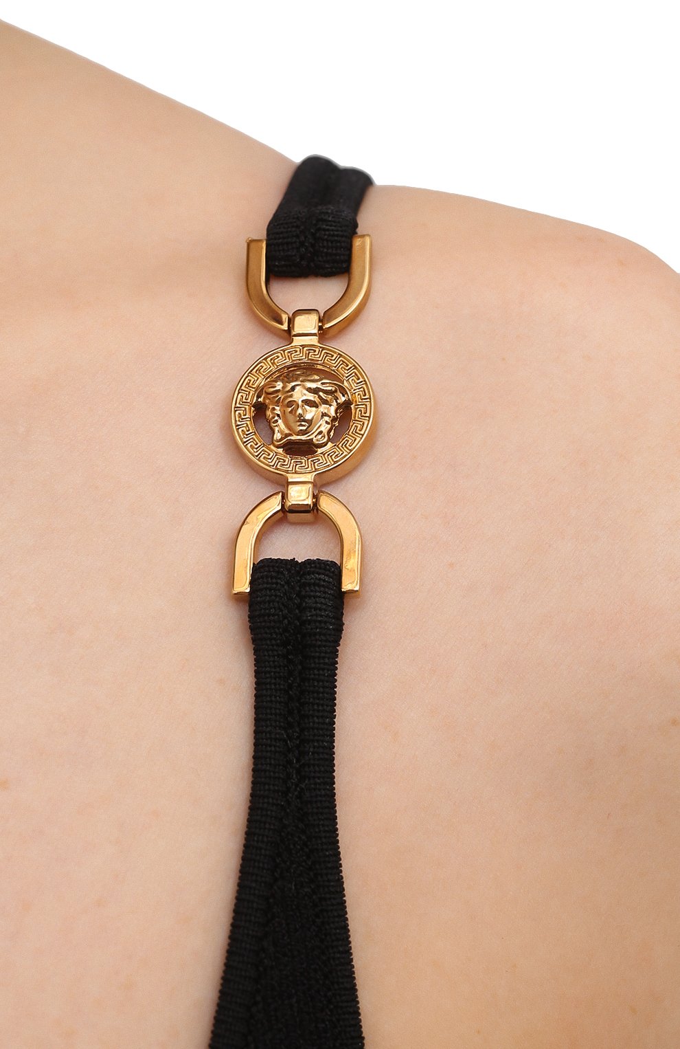 Платье из вискозы и хлопка VERSACE черного цвета по цене 119500 руб., арт. A89092/A237538, фото 5 Платье из вискозы и хлопка VERSACE, арт. A89092/A237538, фото 5