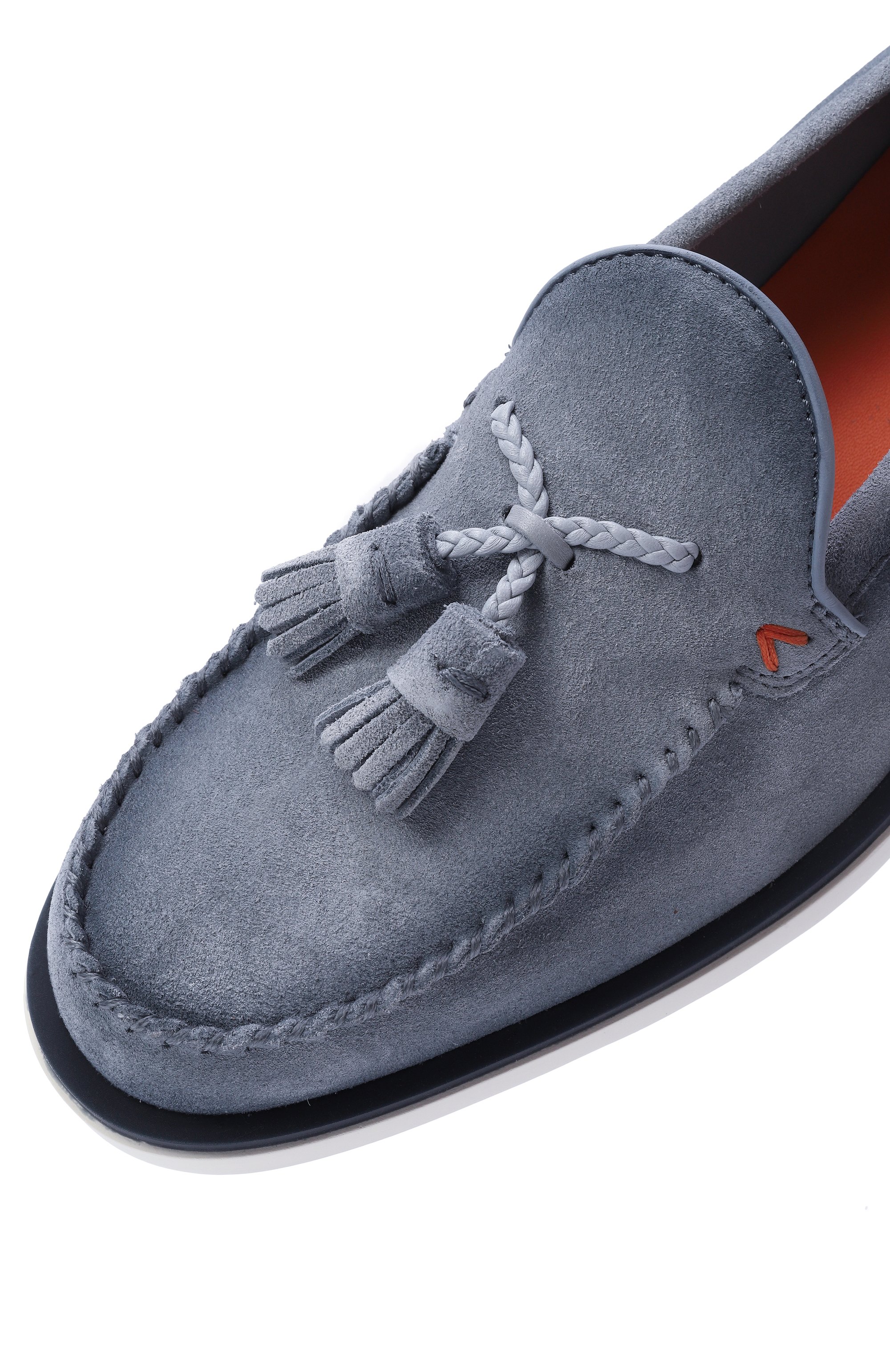 Замшевые лоферы detroit SANTONI, арт. MGDG19037PABSRVR, фото 7