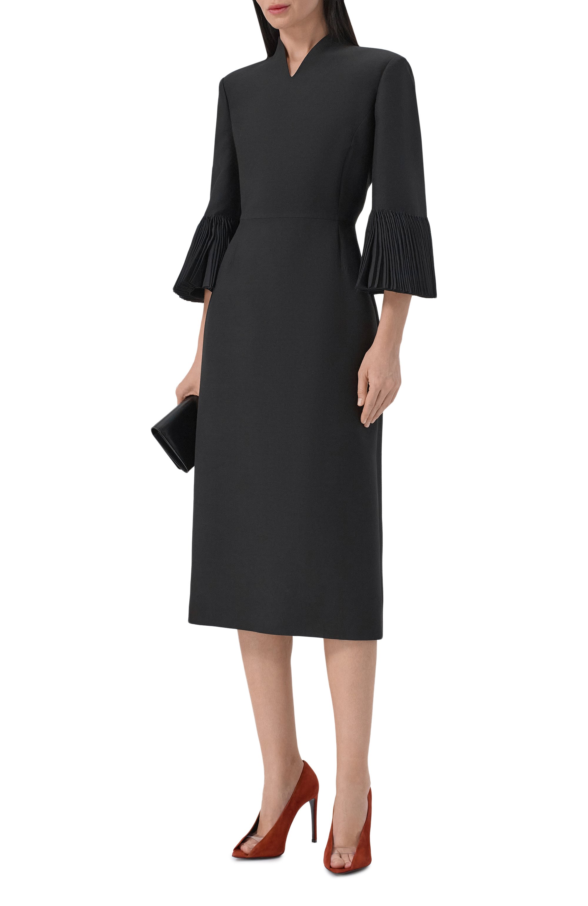 Платье из шерсти и шелка VALENTINO, арт. 8B0VAKD0/1CF, фото 2