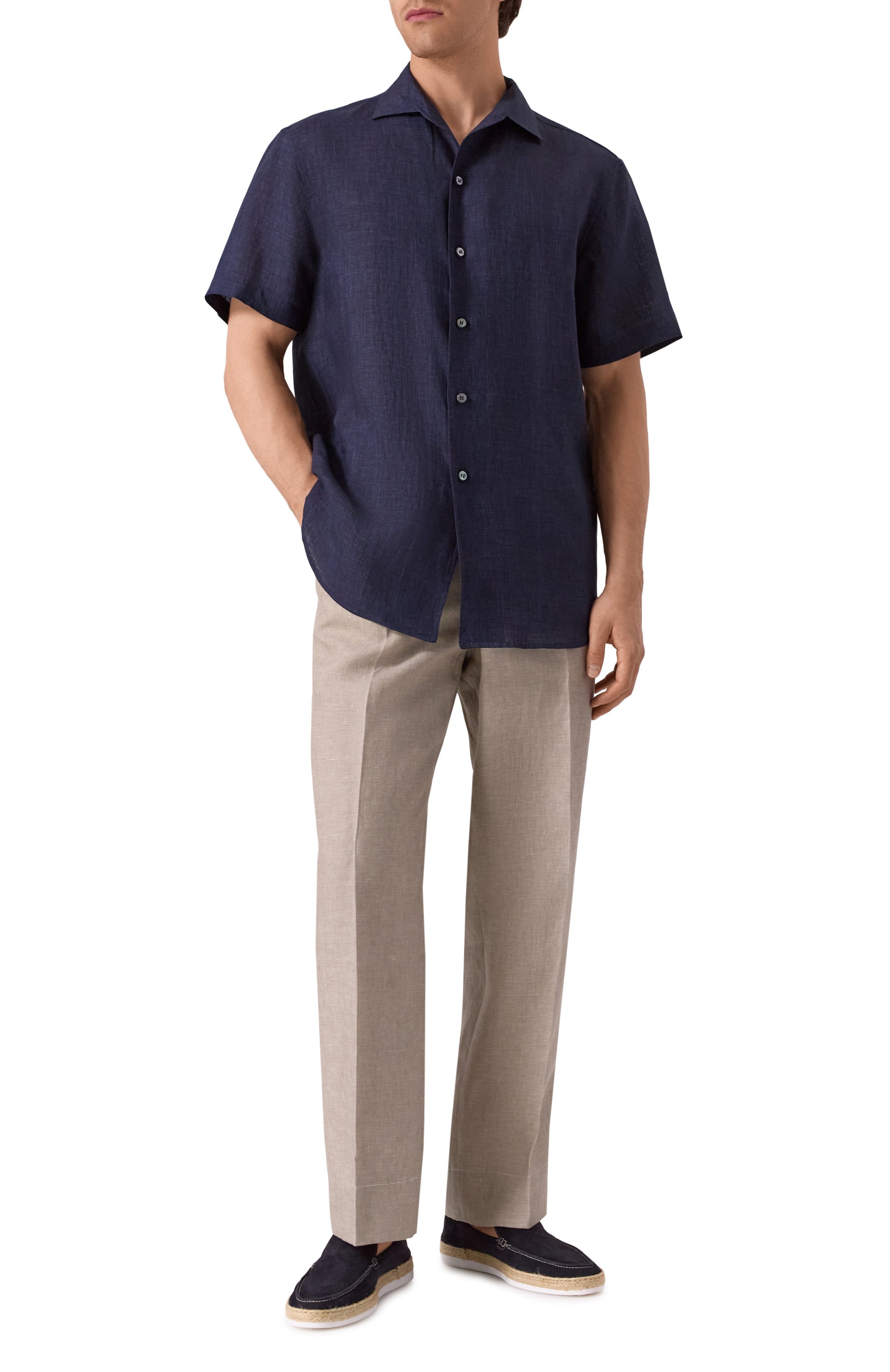 Льняная рубашка BRIONI, арт. SCFH0L-P9111, фото 2