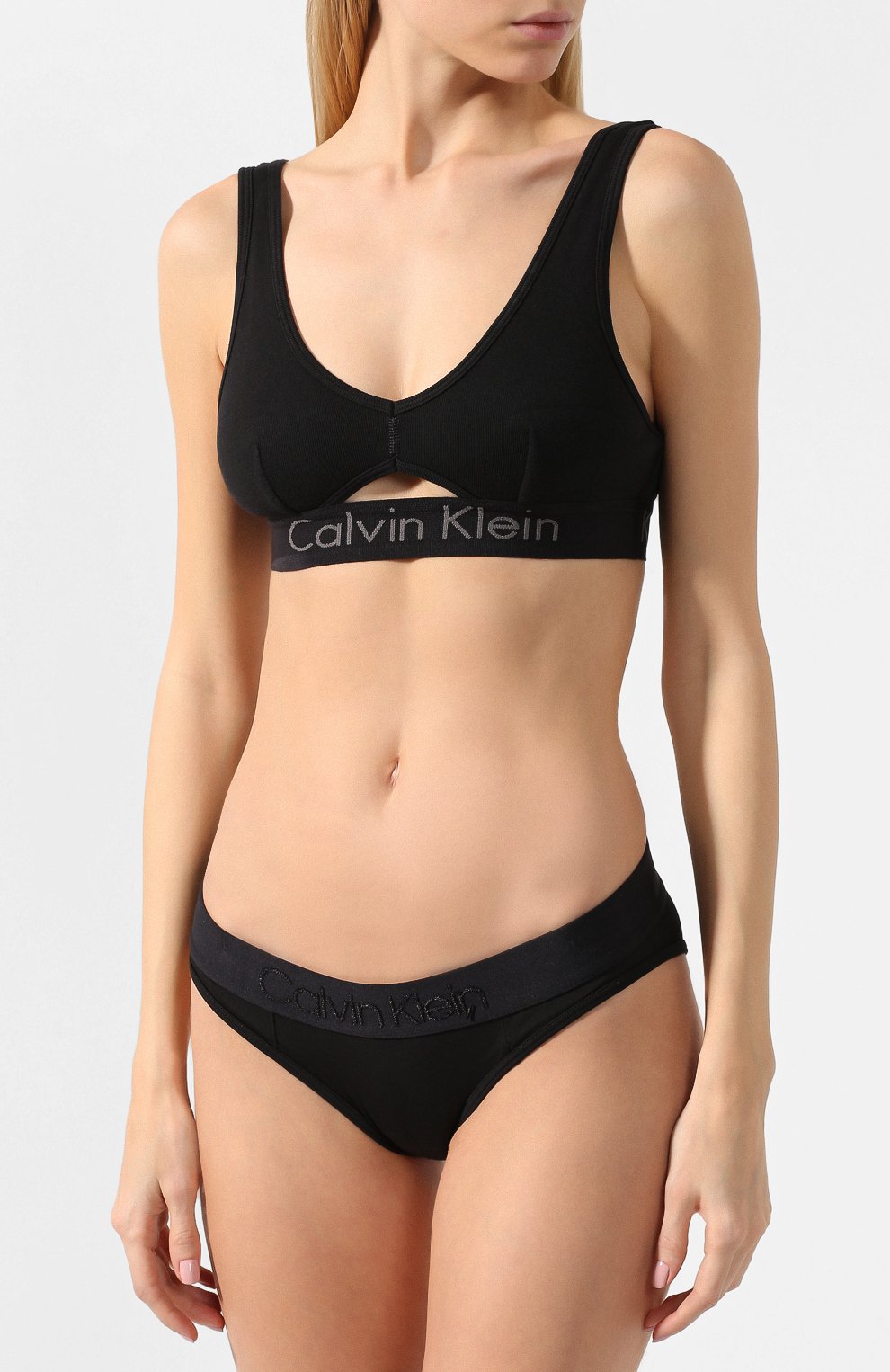Хлопковый бюстгальтер CALVIN KLEIN черного цвета по цене 4715 руб., арт. QF4507E, фото 2 Хлопковый бюстгальтер CALVIN KLEIN, арт. QF4507E, фото 2