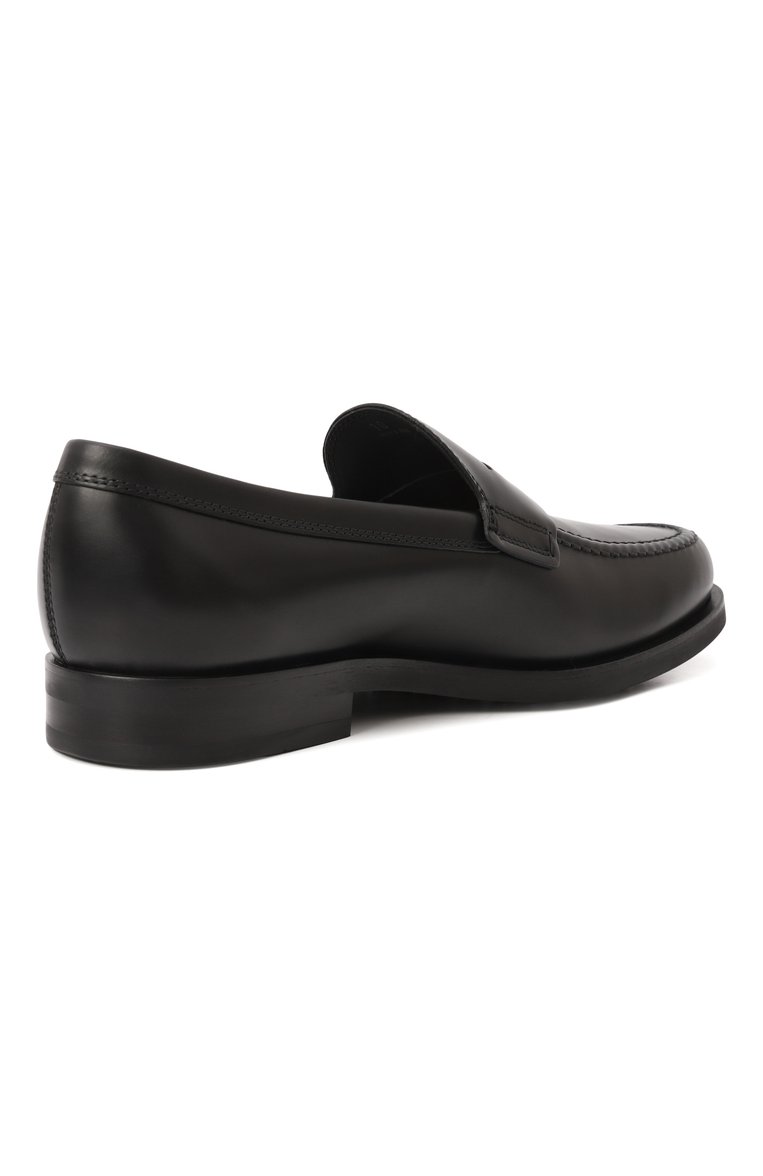 Мужские кожаные пенни-лоферы TOD’S черного цвета, арт. XXM0ZF0Q920/PLS | Фото 5 (Материал внешний: Натуральная кожа; Материал сплава: Проставлено; Материал внутренний: Натуральная кожа; Нос: Не проставлено; Стили: Классический)