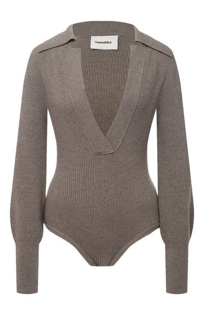 Женское боди NANUSHKA, арт. DANE_F0SSILE_RECYCLED CASHMERE KNIT