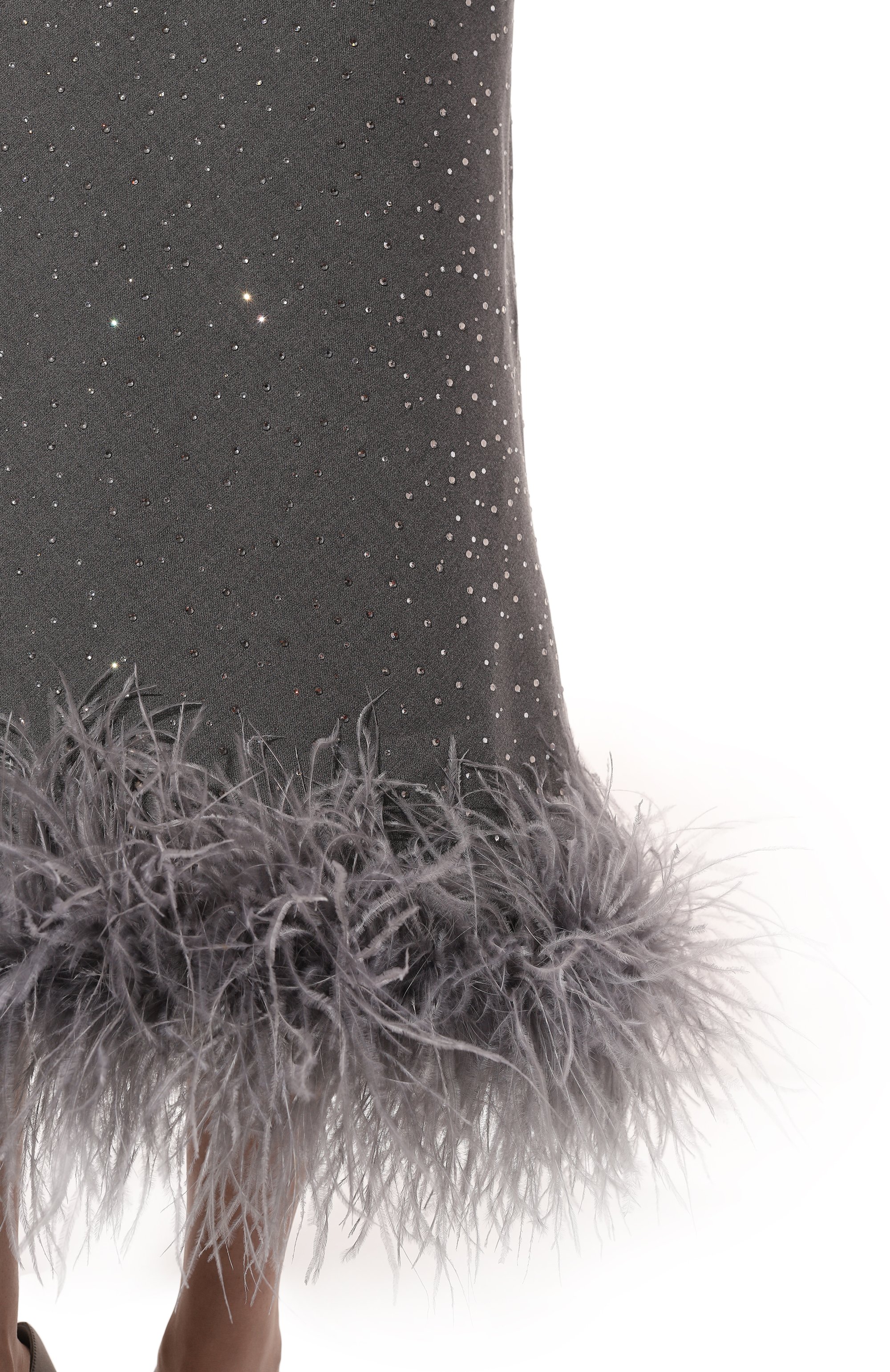 Платье с отделкой стразами и перьями ALINE, арт. AL152302, фото 5