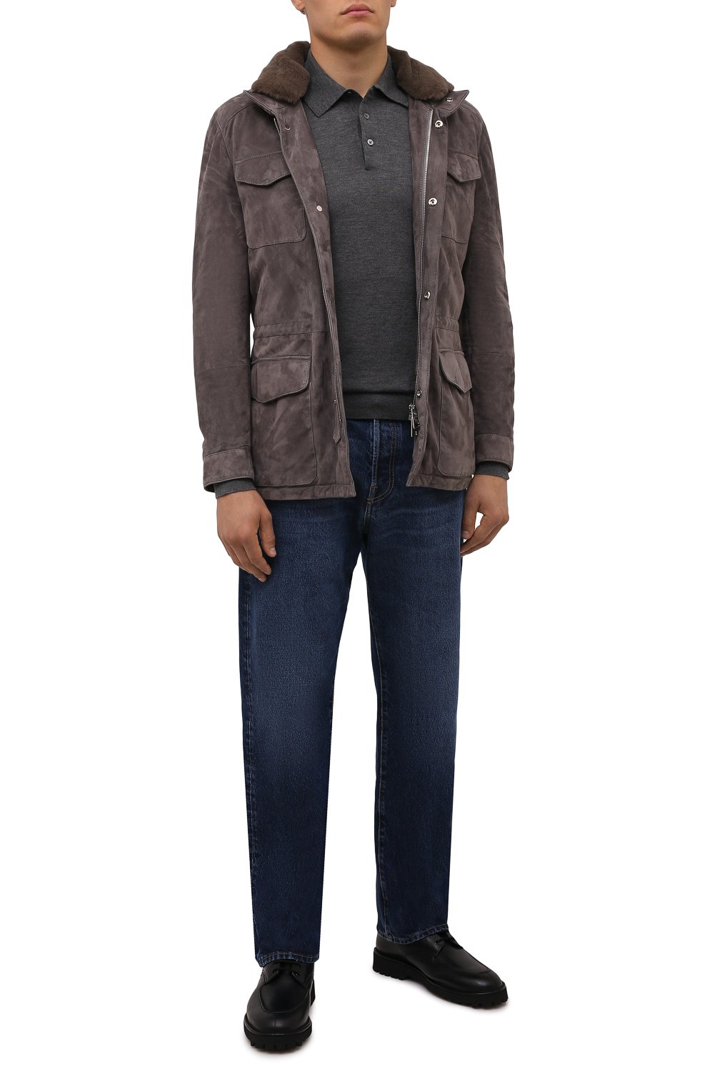 Замшевая куртка с меховой отделкой ANDREA CAMPAGNA, арт. A3T144/5603, фото 2