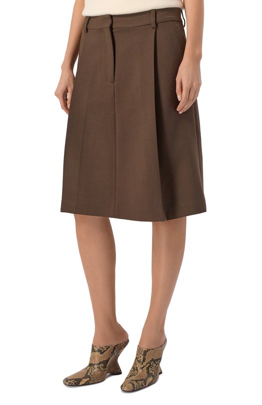 Юбка TOTEME 261-WRB0346-FB0061 Коричневый  261-WRB0346-FB0061 Фото 3