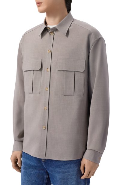 Шерстяная рубашка DOLCE & GABBANA, арт. G50J2T/HU2BP, фото 3