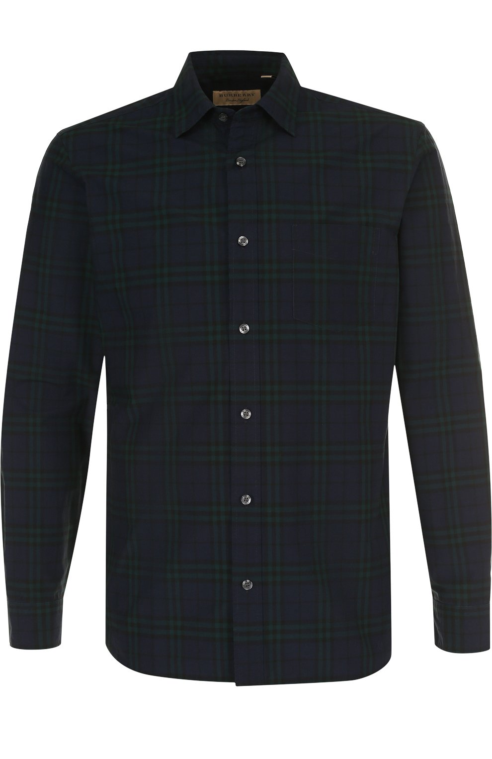 Хлопковая рубашка в клетку BURBERRY, арт. 4066393, фото 1