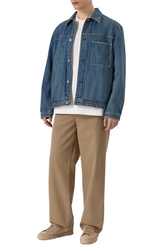 Хлопковые брюки Burberry 8108341 Бежевый  8108341 Фото 2