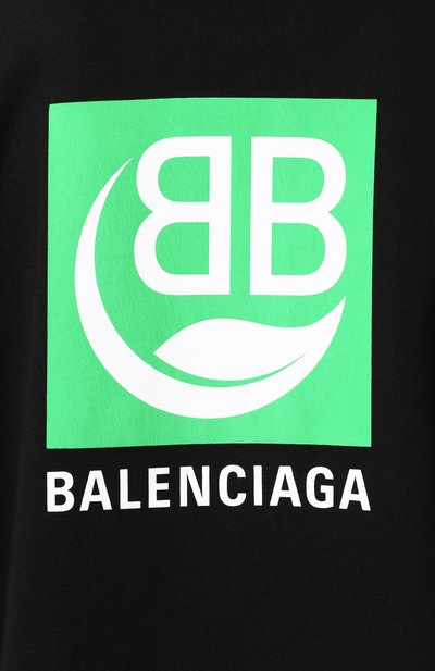 Хлопковая футболка BALENCIAGA черного цвета по цене 43300 руб., арт. 594599/THV63, фото 5 Хлопковая футболка BALENCIAGA, арт. 594599/THV63, фото 5