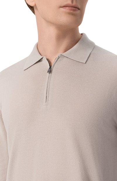 Шерстяное поло CORNELIANI светло-бежевого цвета по цене 57650 руб., арт. 28M50F/2A25100, фото 5 Шерстяное поло CORNELIANI, арт. 28M50F/2A25100, фото 5