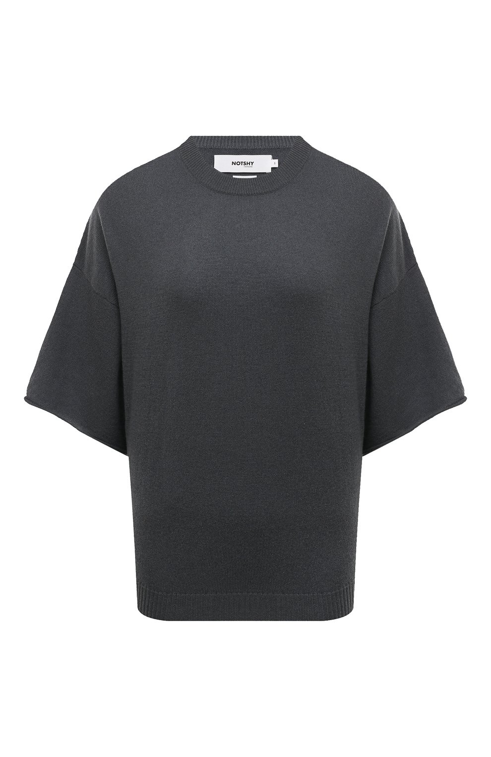 Кашемировый пуловер NOT SHY темно-серого цвета по цене 31400 руб., арт. 4302025C, фото 1 Кашемировый пуловер NOT SHY, арт. 4302025C, фото 1