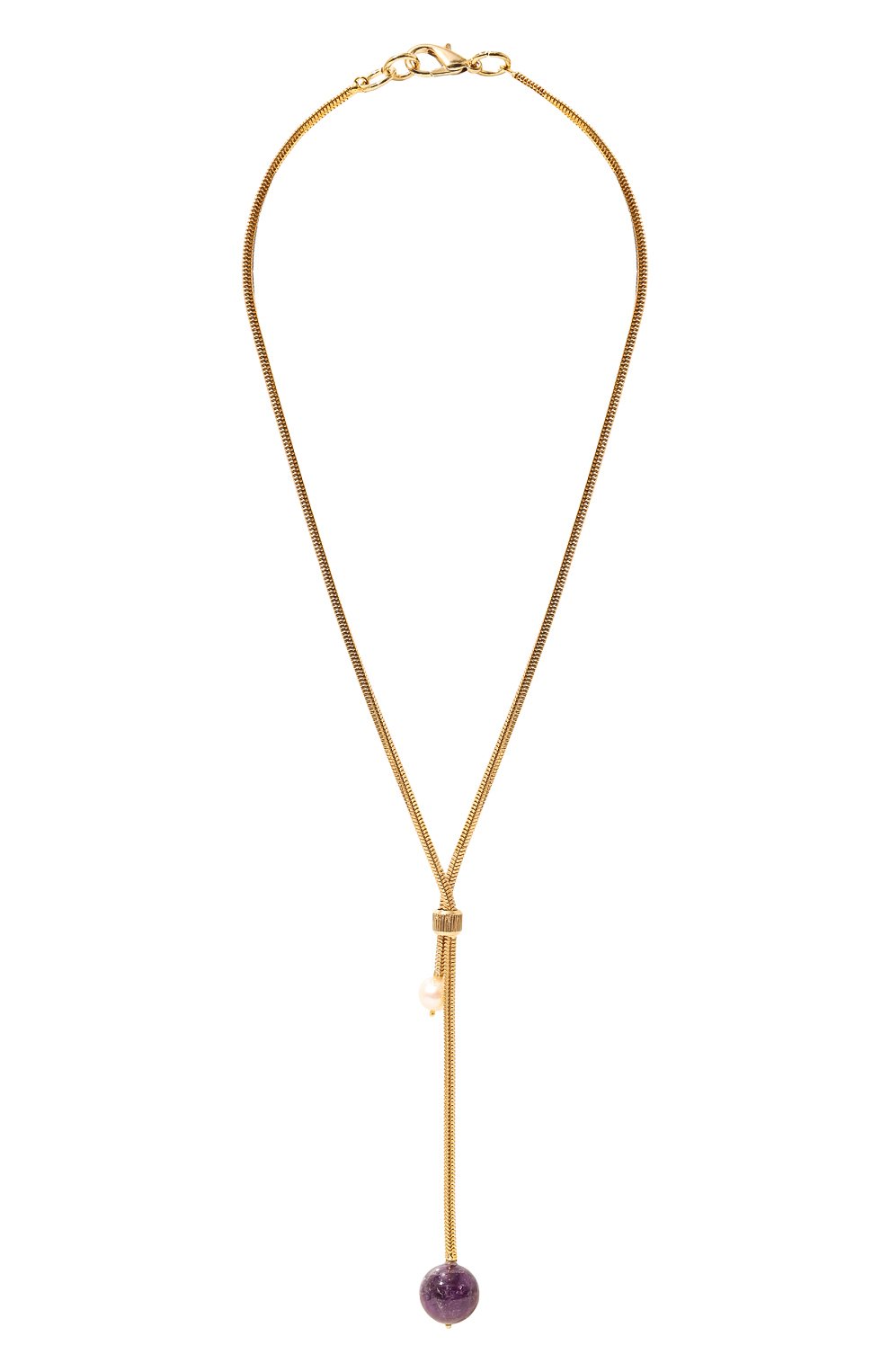 Колье CRYSTALLINE JEWELLERY фиолетового цвета по цене 12760 руб., арт. 576B, фото 1 Колье CRYSTALLINE JEWELLERY, арт. 576B, фото 1