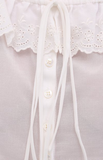 Хлопковый топ SAINT LAURENT белого цвета по цене 131000 руб., арт. 646474/Y001R, фото 5 Хлопковый топ SAINT LAURENT, арт. 646474/Y001R, фото 5