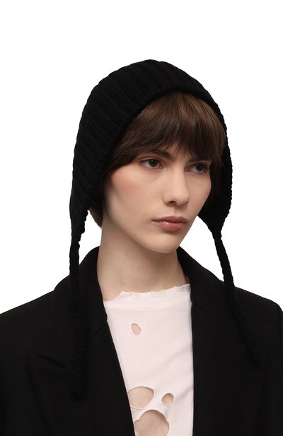 Косынка из шерсти и кашемира PERVERT черного цвета по цене 14000 руб., арт. PE23/KER02/60-41-08, фото 5 Косынка из шерсти и кашемира PERVERT, арт. PE23/KER02/60-41-08, фото 5