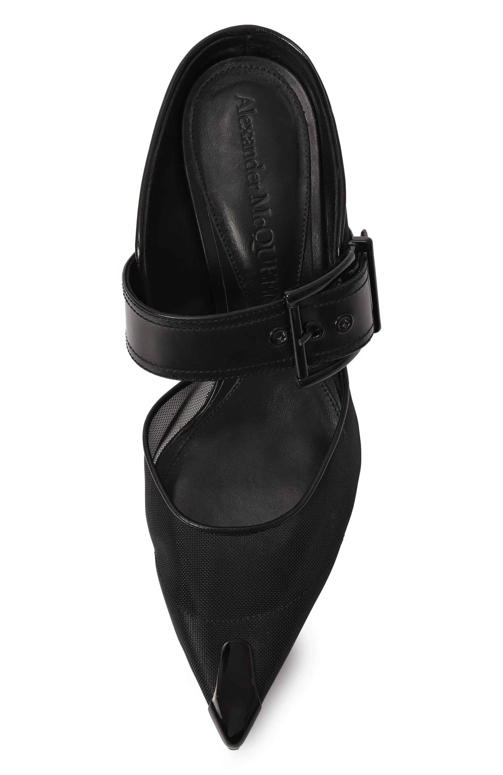 Мюли punk buckle 50 ALEXANDER MCQUEEN черного цвета по цене 111500 руб., арт. 744485/W4AB2, фото 6 Мюли punk buckle 50 ALEXANDER MCQUEEN, арт. 744485/W4AB2, фото 6