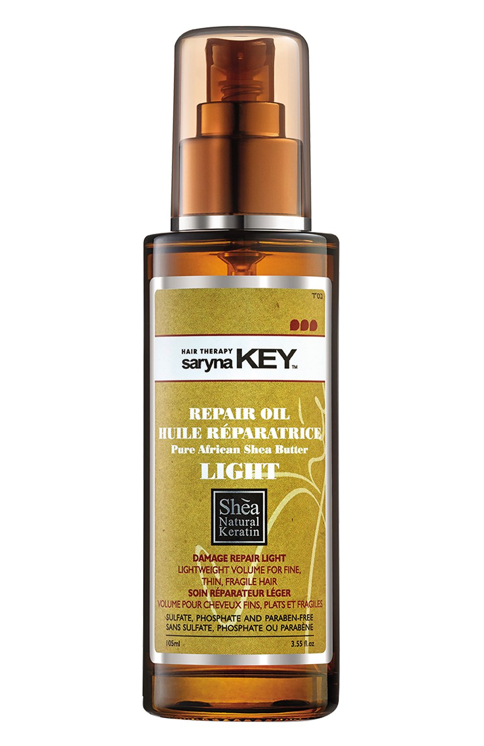 Масло для поврежденных волос damage repair light (105ml) SARYNA KEY бесцветного цвета по цене 5860 руб., арт. 7290111425936, фото 1 Масло для поврежденных волос damage repair light (105ml) SARYNA KEY, арт. 7290111425936, фото 1
