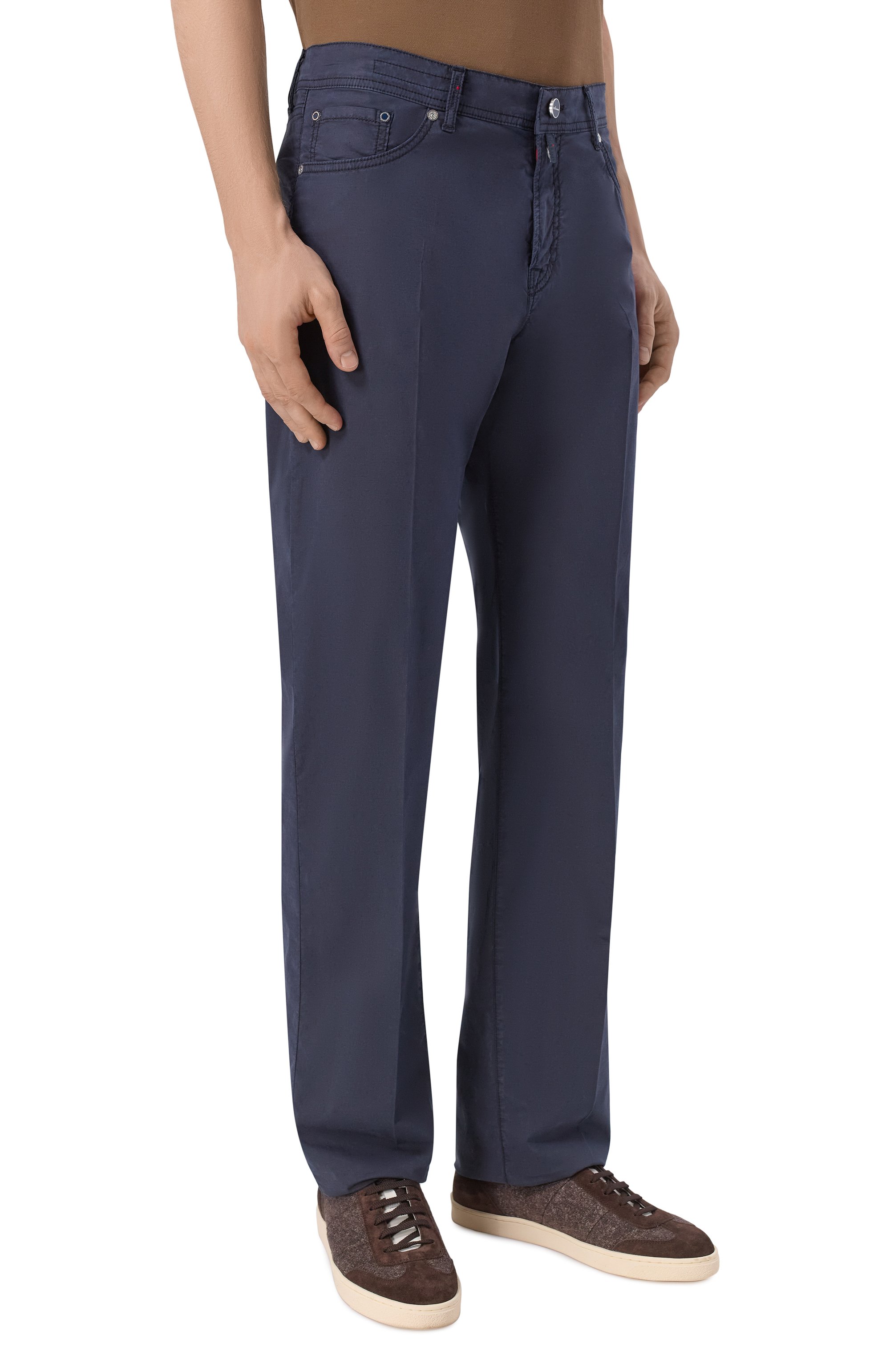 Брюки из хлопка и лиоцелла KITON, арт. UPNJS1K0610H, фото 3