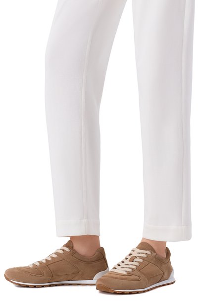 Замшевые кроссовки BRUNELLO CUCINELLI коричневого цвета по цене 112000 руб., арт. MZSFG3231, фото 2 Замшевые кроссовки BRUNELLO CUCINELLI, арт. MZSFG3231, фото 2