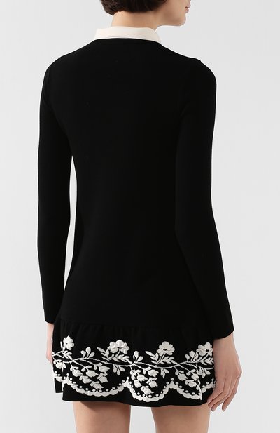Мини-платье REDVALENTINO черно-белого цвета по цене 52050 руб., арт. TR3KDB41/4US, фото 4 Мини-платье REDVALENTINO, арт. TR3KDB41/4US, фото 4