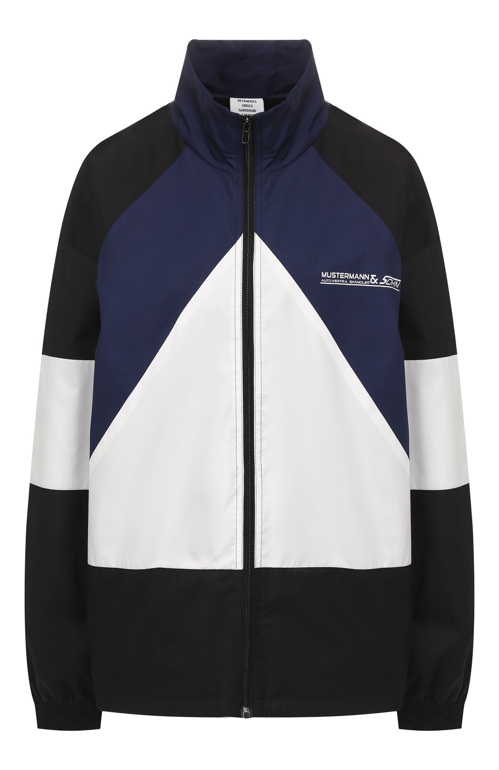 Хлопковая куртка VETEMENTS темно-синего цвета по цене 83450 руб., арт. USS191054/M, фото 1 Хлопковая куртка VETEMENTS, арт. USS191054/M, фото 1