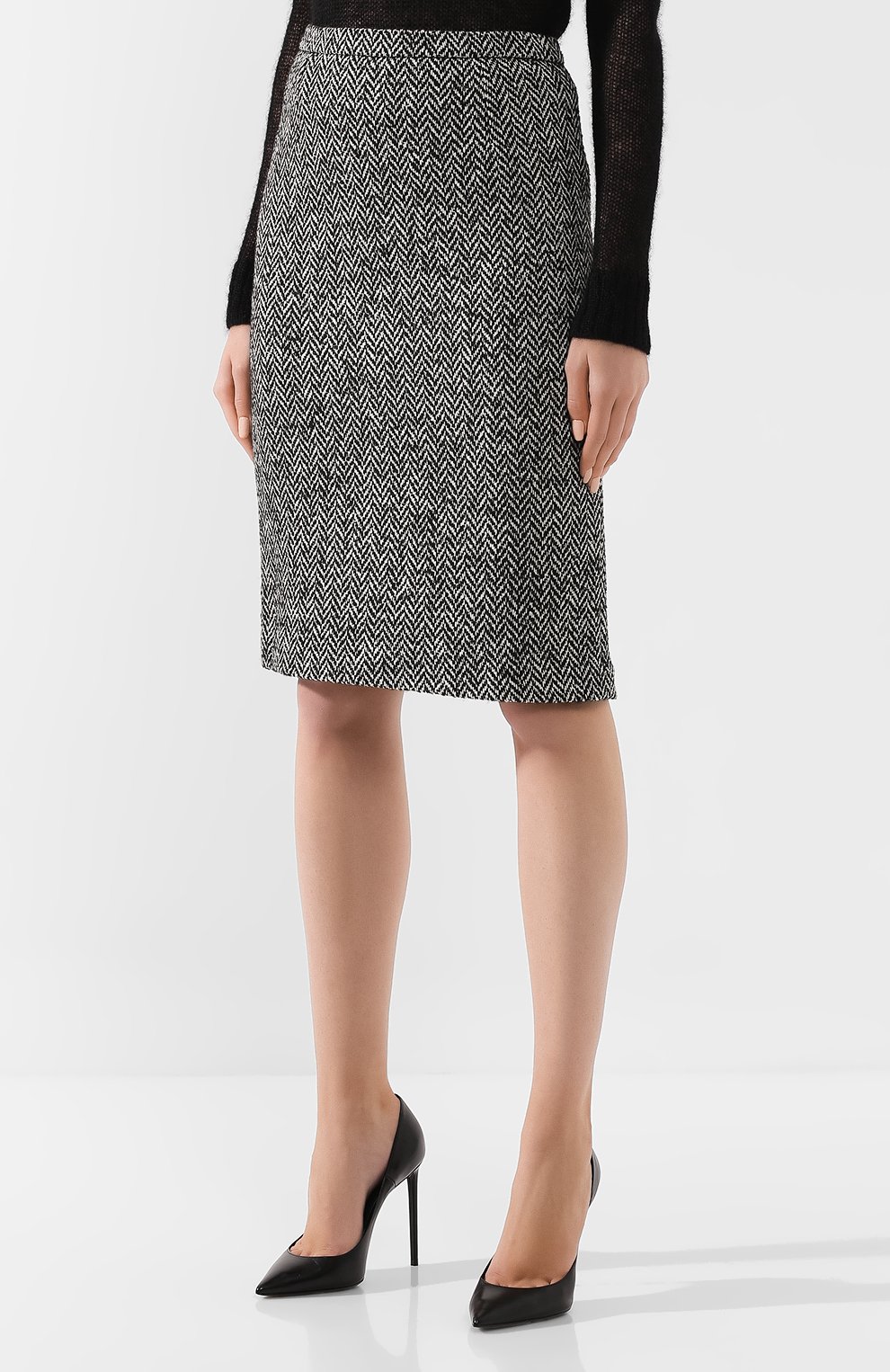 Юбка REDVALENTINO черно-белого цвета по цене 21750 руб., арт. SR0RAD00/41B, фото 3 Юбка REDVALENTINO, арт. SR0RAD00/41B, фото 3