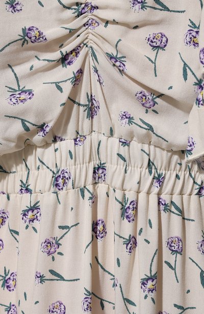 Платье из вискозы SEVEN LAB кремового цвета по цене 14700 руб., арт. DM1 floral milk, фото 5 Платье из вискозы SEVEN LAB, арт. DM1 floral milk, фото 5