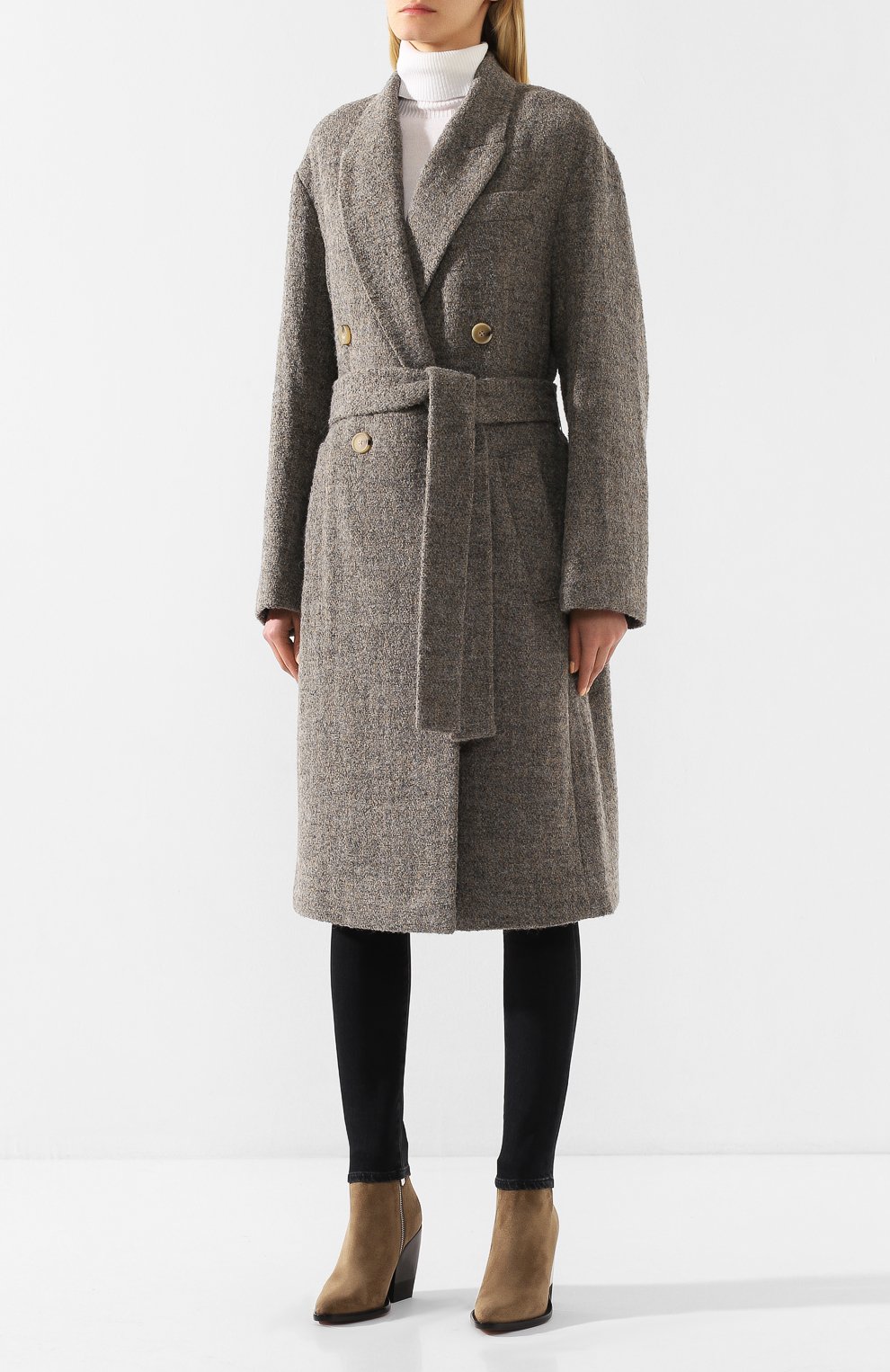 Пальто с поясом VINCE, арт. V631991234, фото 3