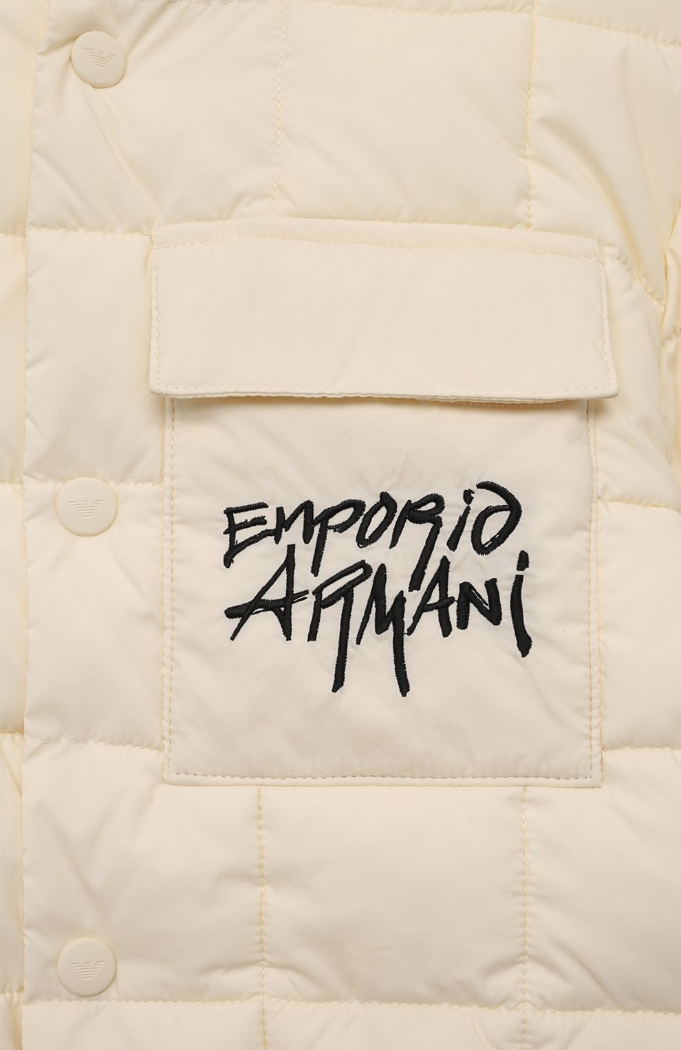 Утепленная куртка EMPORIO ARMANI кремового цвета по цене 26350 руб., арт. EB000039/AF10455, фото 3 Утепленная куртка EMPORIO ARMANI, арт. EB000039/AF10455, фото 3