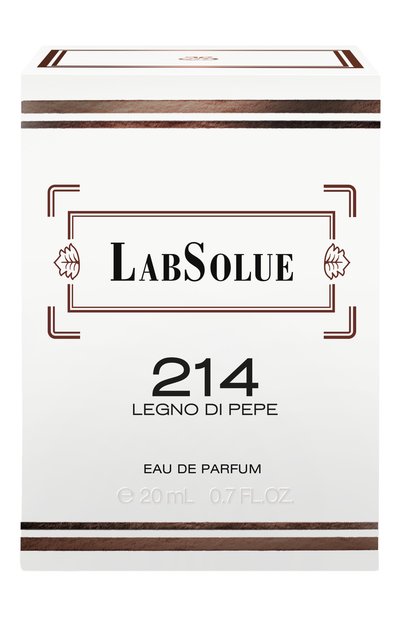 Парфюмерная вода 214 legno di pepe (20ml) LABSOLUE, арт. 8011530001056, фото 2