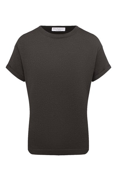 Женская футболка из кашемира и шелка BRUNELLO CUCINELLI, арт. M41810000