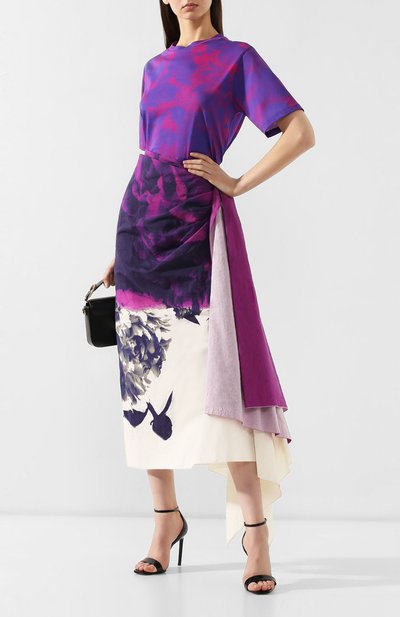 Юбка из смеси хлопка и льна DRIES VAN NOTEN фиолетового цвета по цене 114500 руб., арт. 191-10840-7359, фото 2 Юбка из смеси хлопка и льна DRIES VAN NOTEN, арт. 191-10840-7359, фото 2