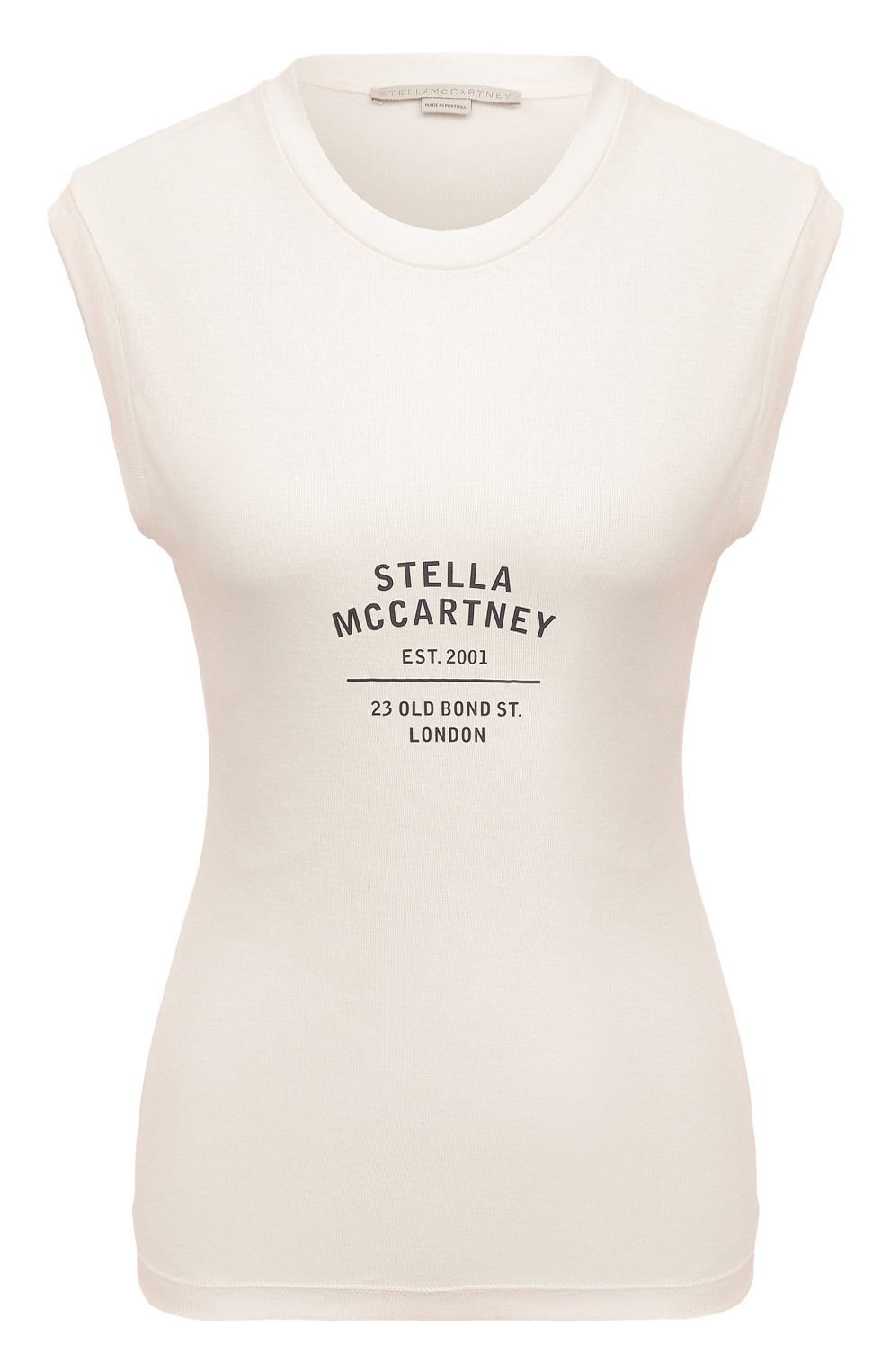 Хлопковая майка STELLA MCCARTNEY белого цвета по цене 36800 руб., арт. 6J0110/3SPX13, фото 1 Хлопковая майка STELLA MCCARTNEY, арт. 6J0110/3SPX13, фото 1