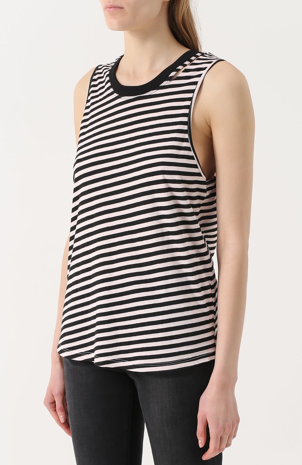 Топ свободного кроя в полоску MONROW, арт. HT0350-1, фото 3