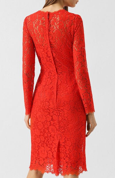 Кружевное платье с круглым вырезом DOLCE & GABBANA, арт. F6MX2T/HLMHW, фото 4